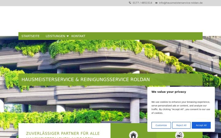 Screenshot di hausmeisterservice-roldan.de