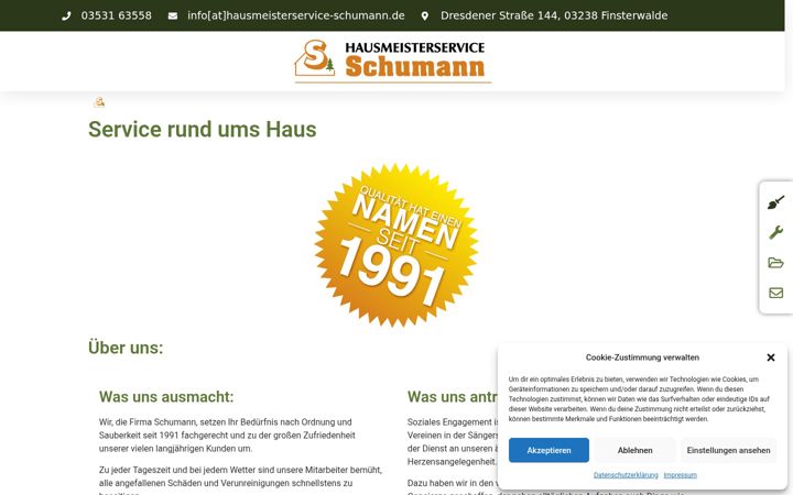 Screenshot di hausmeisterservice-schumann.de