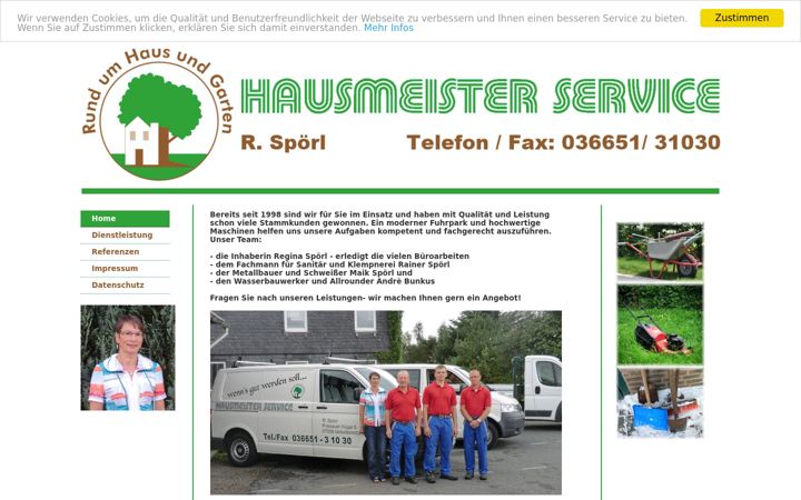 Screenshot di hausmeisterservice-spoerl.de