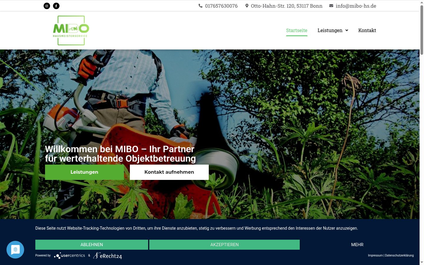 Capture d'écran de la bannière de consentement affichée avant toute interaction