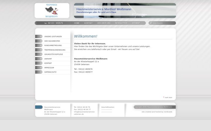 Screenshot of hausmeisterservice-uetersen.de