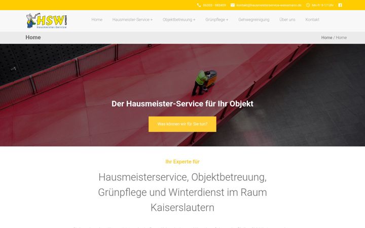 Screenshot di hausmeisterservice-weissmann.de