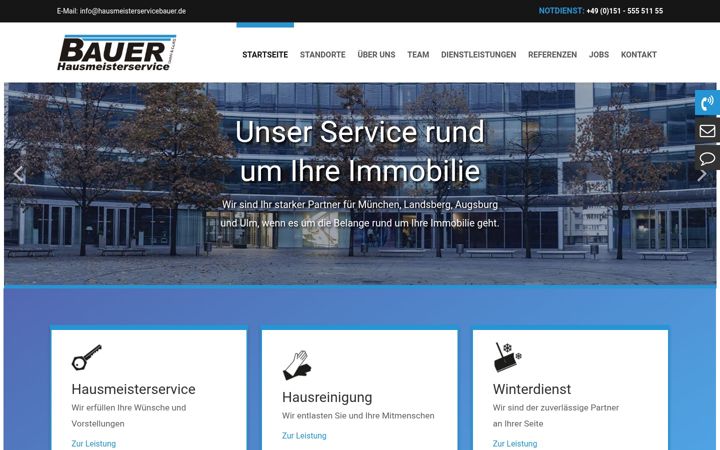 Screenshot di hausmeisterservicebauer.de