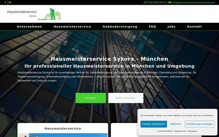Screenshot di hausmeisterservicesykora.de