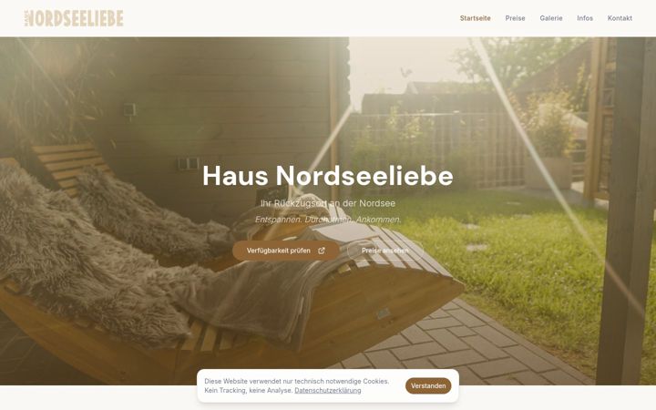 Screenshot of hausnordseeliebe.de