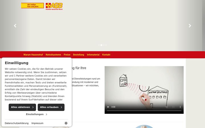 Screenshot of hausnotruf-coburg.de