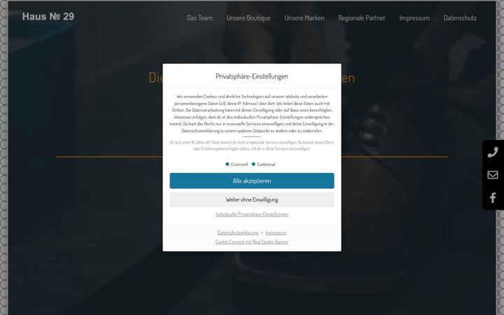 Screenshot of hausnummer29.de