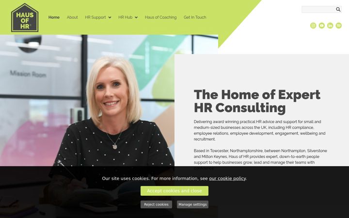 Screenshot of hausofhr.com