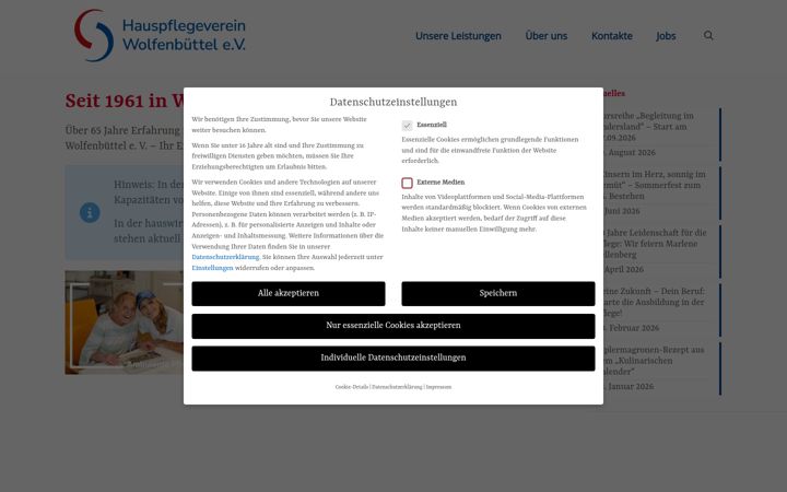 Screenshot di hauspflegeverein-wf.de