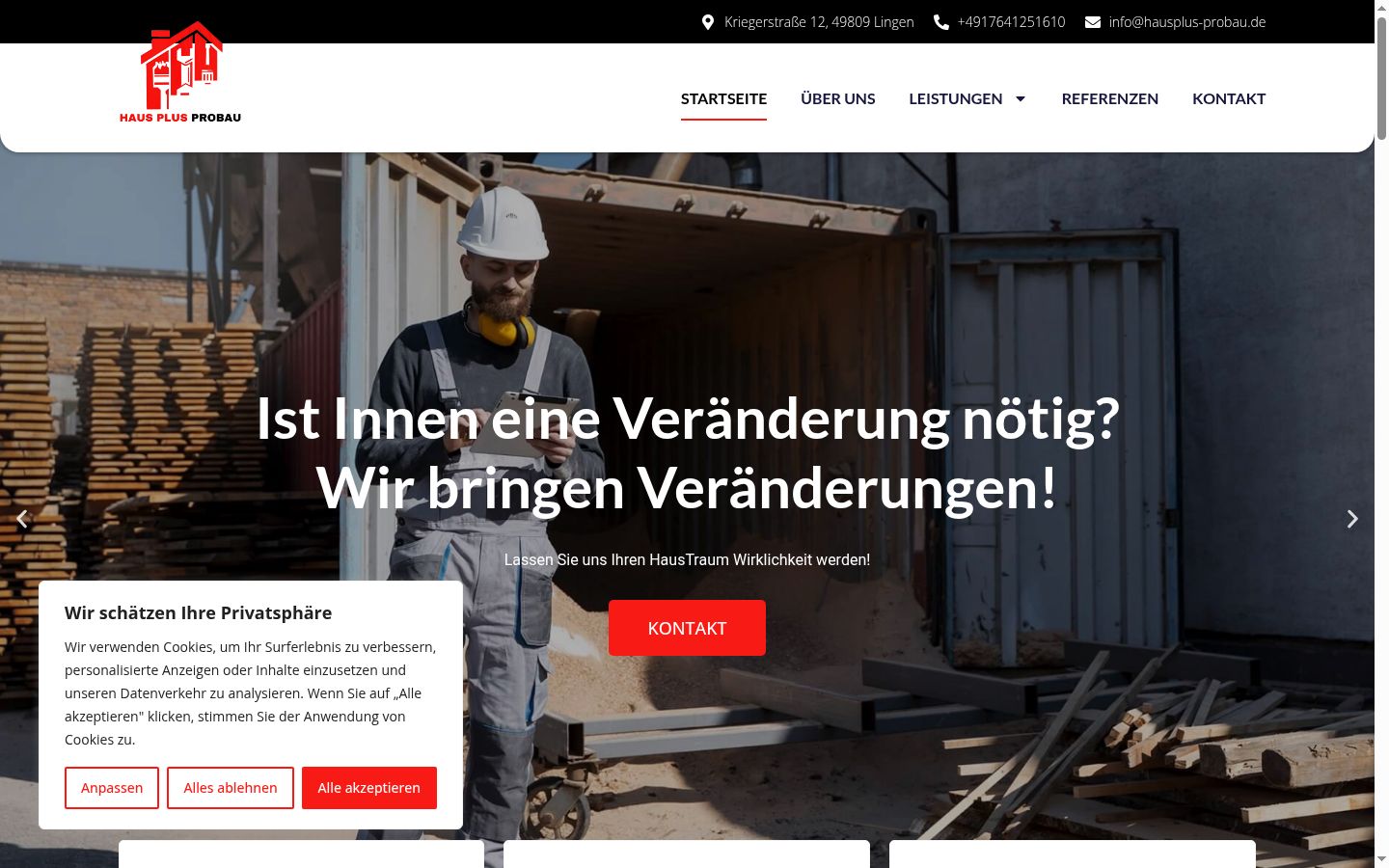 Ekrānuzņēmums ar piekrišanas baneri, kas tika rādīts pirms jebkādas mijiedarbības