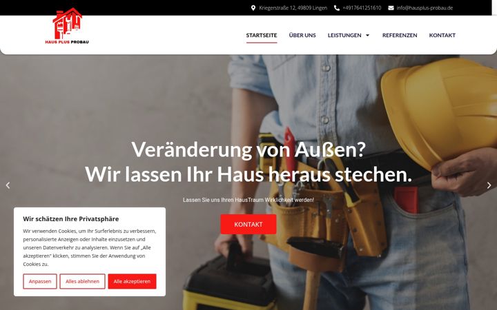 Screenshot di hausplus-probau.de
