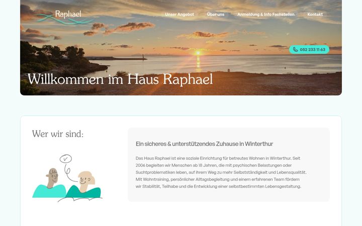 Screenshot of hausraphael.ch