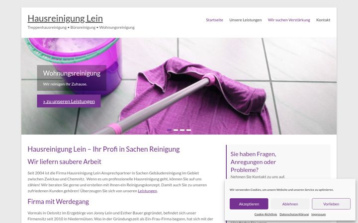 Screenshot of hausreinigung-lein.de