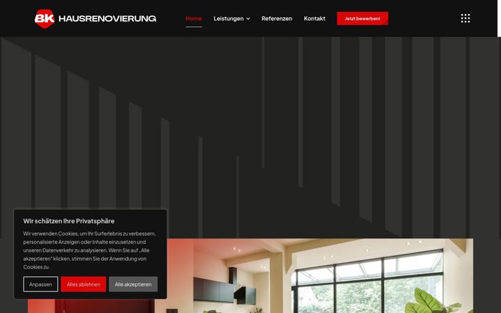 Screenshot of hausrenovierung-bk.de