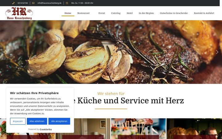 Screenshot stránky hausreuschenberg.de