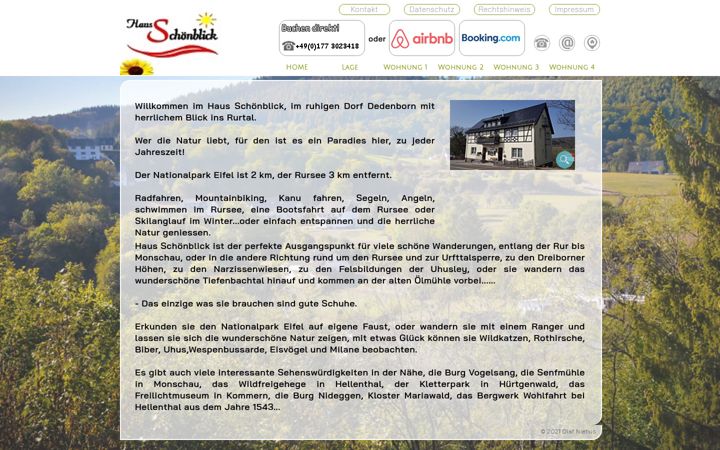 Screenshot of hausschoenblick-eifel.de