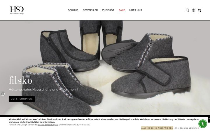 Screenshot of hausschuhe-design.com