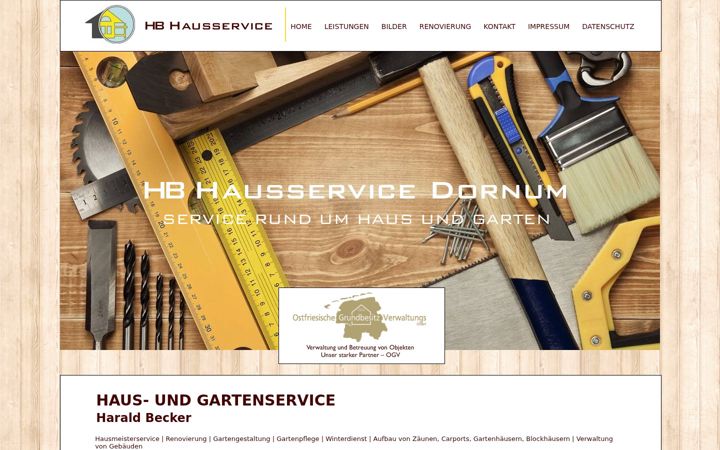 Screenshot of hausservice-aurich.de