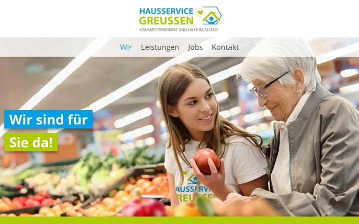Screenshot stránky hausservice-greussen.de