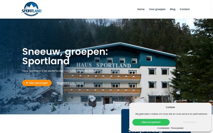 Screenshot of haussportland.nl