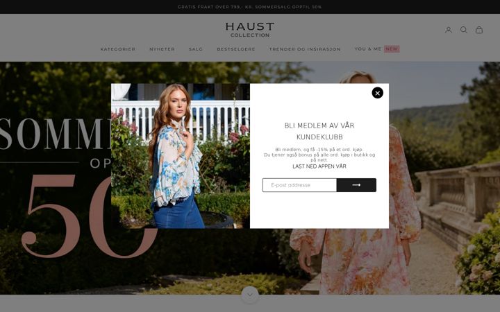 Screenshot of haust.no