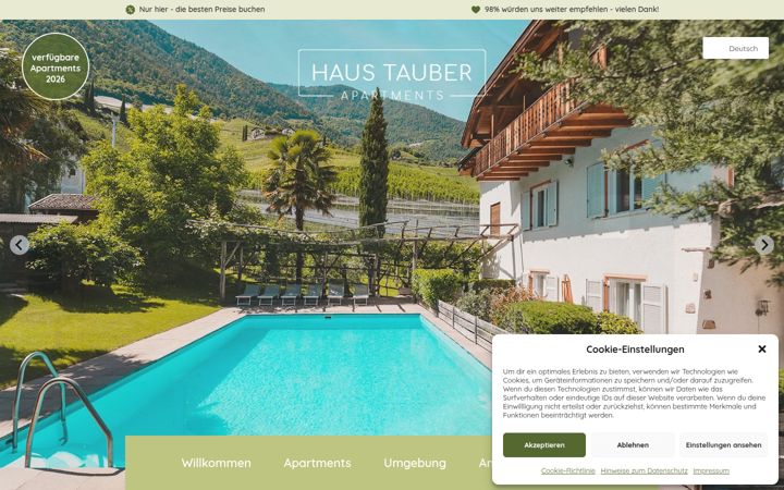 Screenshot of haustauber.com