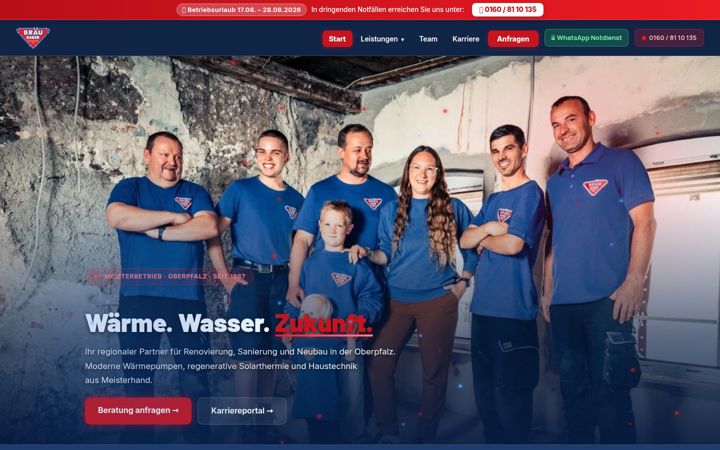 Captură de ecran a haustechnik-braeubauer.de