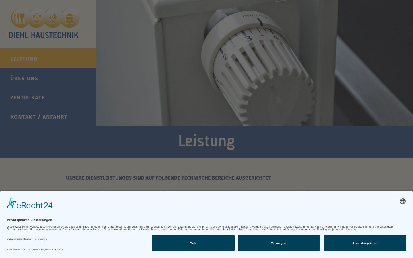 Captura de ecrã do banner de consentimento apresentado antes de qualquer interação