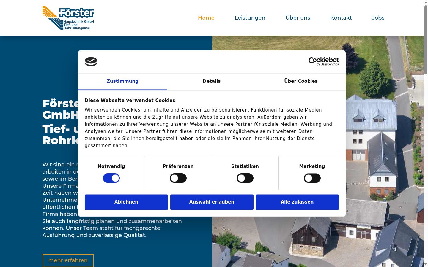 Screenshot of the consent banner shown before any interaction