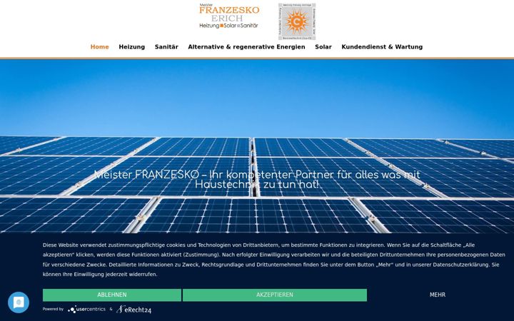 Captura de ecrã de haustechnik-franzesko.de
