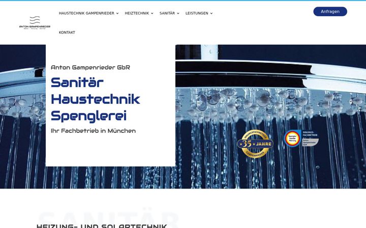 Screenshot of haustechnik-gampenrieder.de