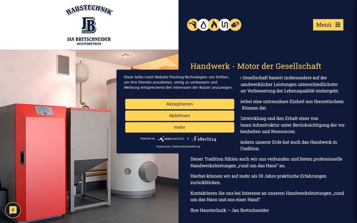 Screenshot of haustechnik-gruenhain.de