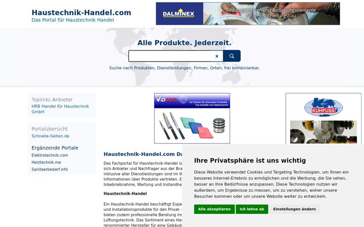 Screenshot of haustechnik-handel.com