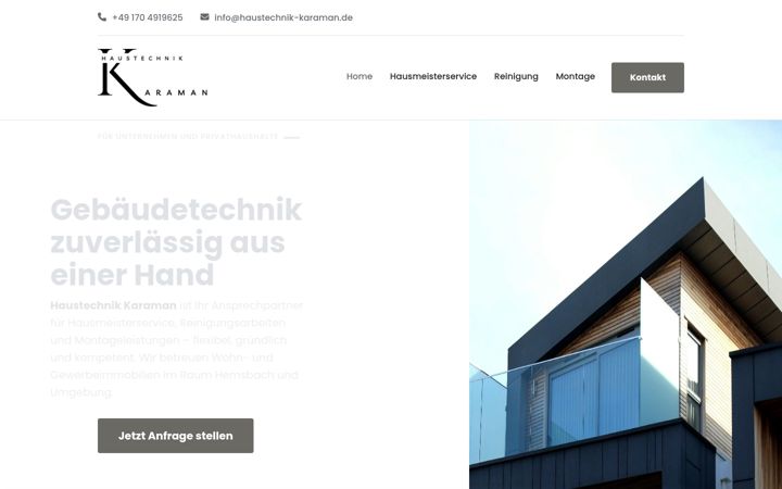 Screenshot of haustechnik-karaman.de