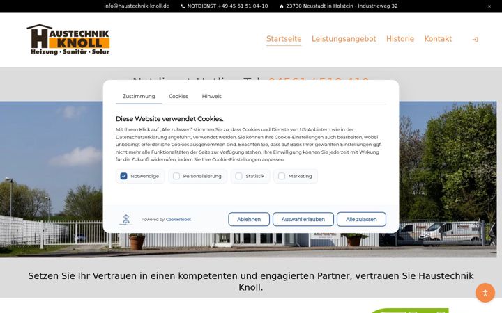 Screenshot of haustechnik-knoll.de
