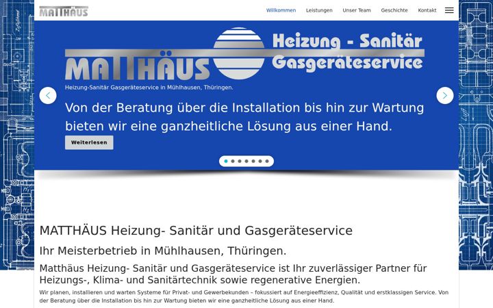 Screenshot of haustechnik-matthaeus.de