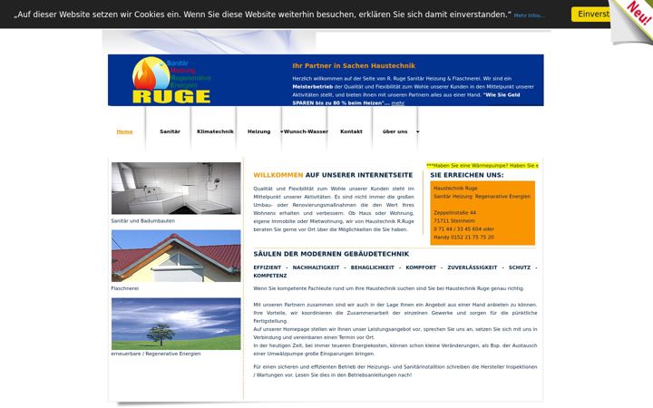 Screenshot of haustechnik-ruge.de