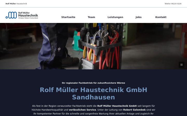 Screenshot of haustechnik-sandhausen.de