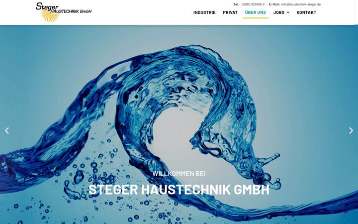 Zrzut ekranu haustechnik-steger.de