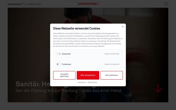 Screenshot of haustechnik-steinwender.at