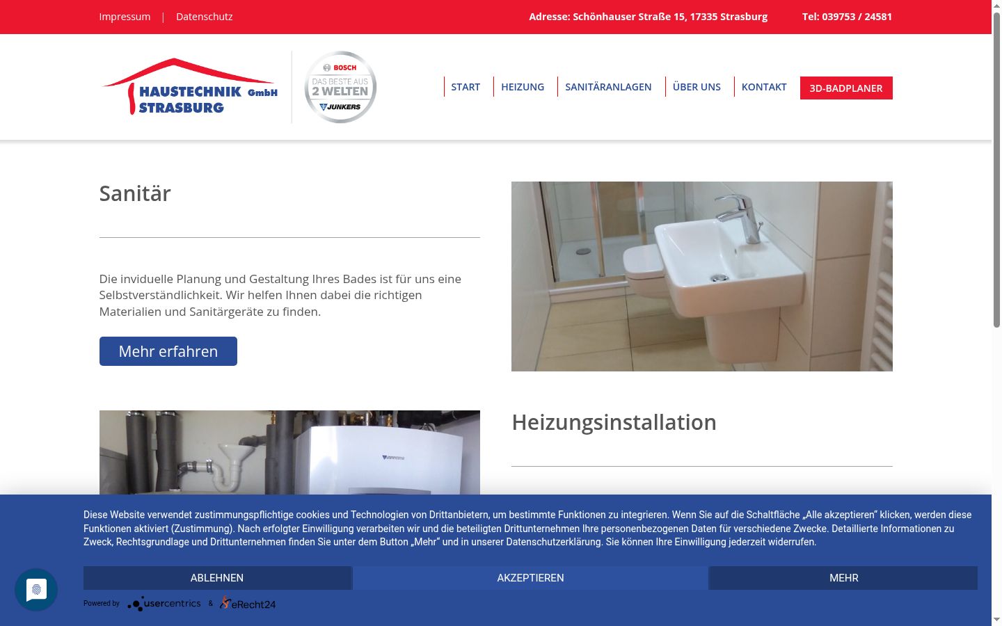Screenshot van de toestemmingsbanner zoals getoond vóór enige interactie