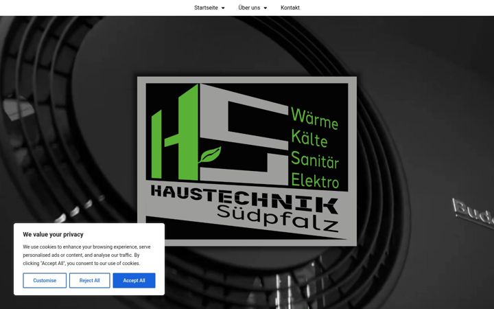 Screenshot of haustechnik-suedpfalz.de