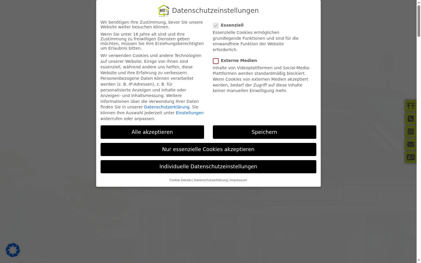 Screenshot del banner di consenso mostrato prima di qualsiasi interazione