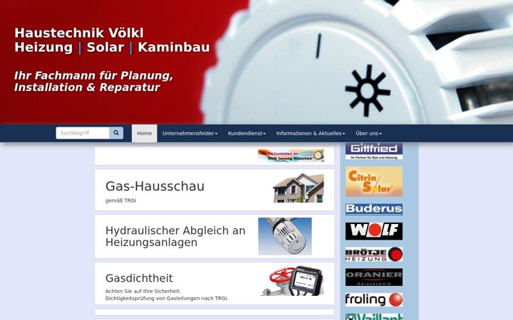 Zrzut ekranu haustechnik-voelkl.de
