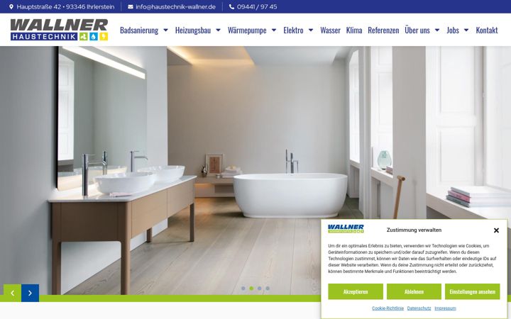 Captura de ecrã de haustechnik-wallner.de