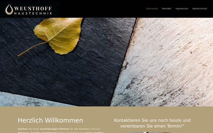 Screenshot of haustechnik-weusthoff.de