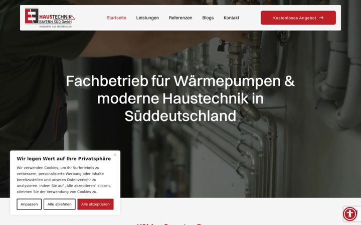Captura de ecrã de haustechnikbayern-sued.de