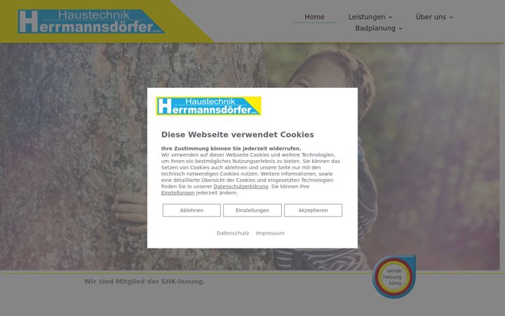 Screenshot of haustechnikinfranken.de