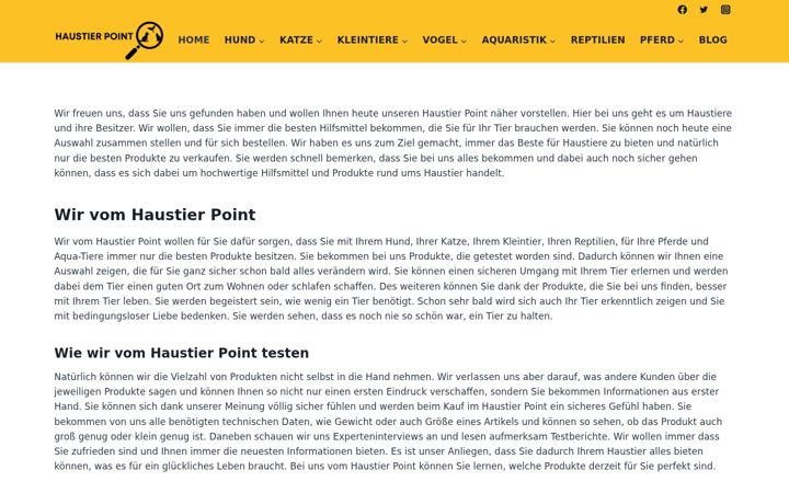 Képernyőkép: haustier-point.de