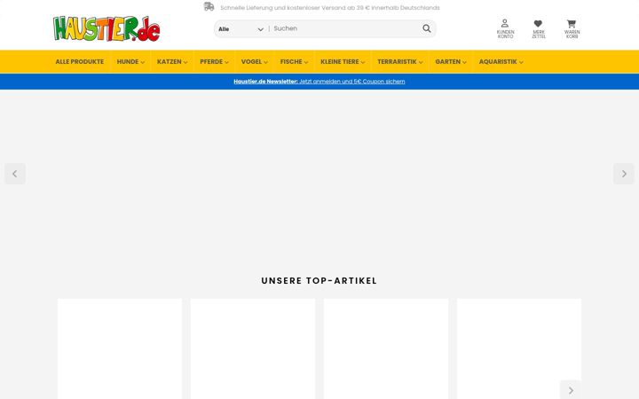Screenshot of haustier.de